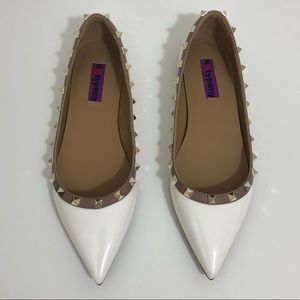 katypeny | Women’s Rivet Stud Pointed Toe Flats